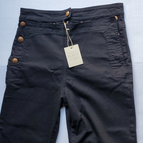 Torn by Ronny Kobo Black High Waist Jeans 28 - Picture 3 of 16